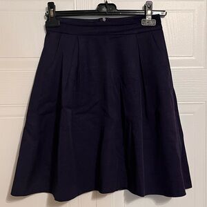 RW&Co blue pocketed skirt with full length zipper